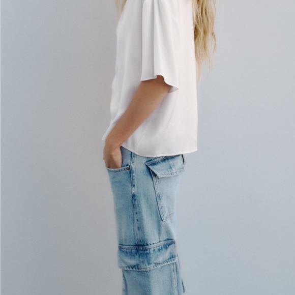 Zara Satin Tee🌻🌻🌻 - Picture 10 of 12